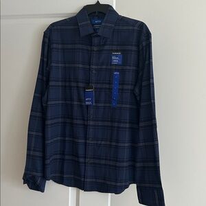 Apt. 9 Premier Flex Untucked Fit Ultra Soft Stretch Flannel Shirt, size L, NWT